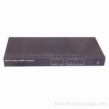 Multimedia HDMI Switcher, Supports Highest Video Resolution 1,080P with IR Remote